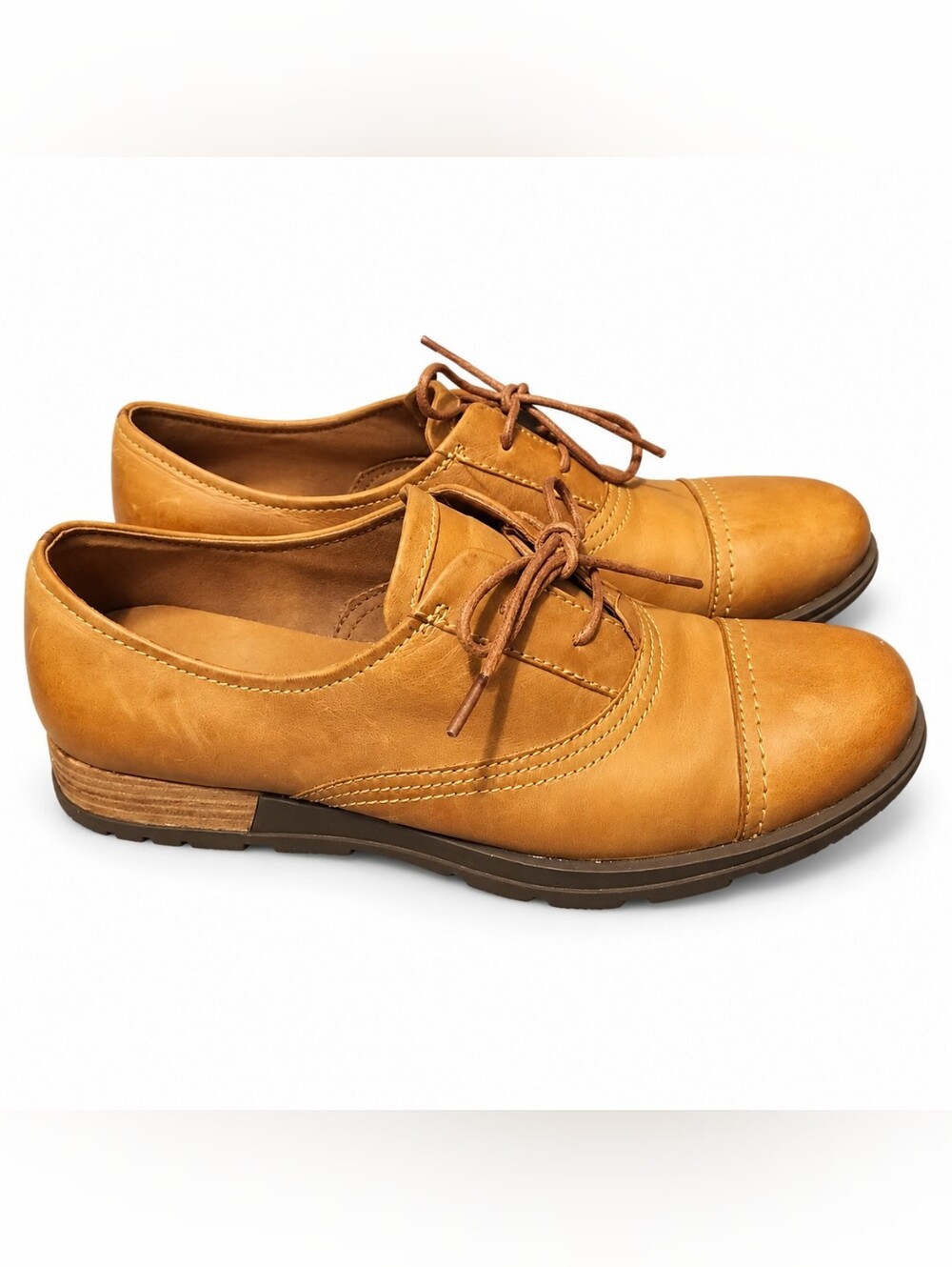 SOREL Major Women’s Tan Brown Leather Lace-Up Oxford Shoes Size 9 EU 40